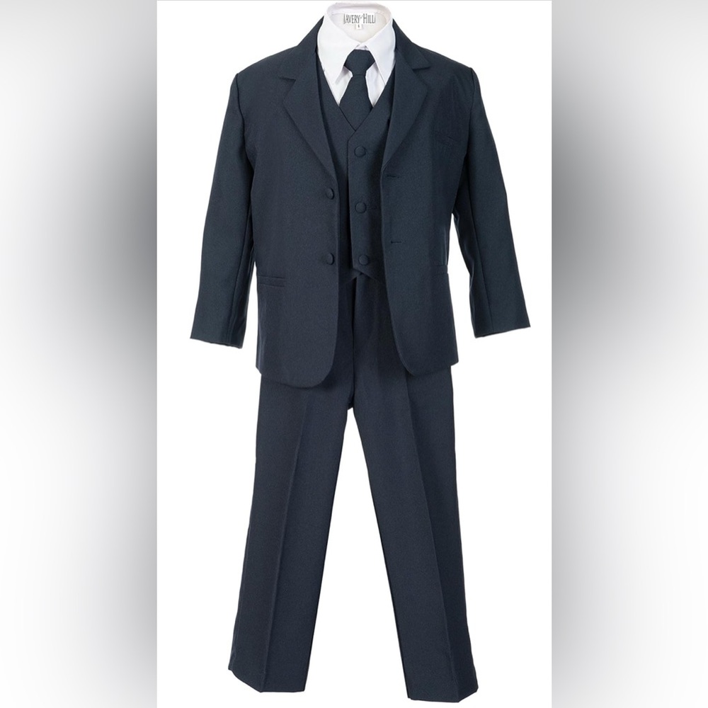 Boys Formal Suit with jacket, vest and tie in Navy